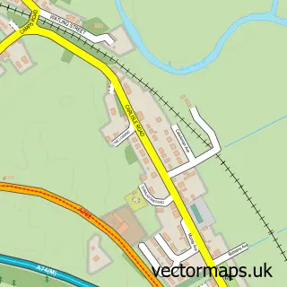 Street map sample of Crawford, Lanarkshire