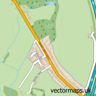 Street map sample of Creswell, Staffordshire
