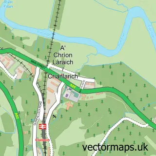 Street map sample of Crianlarich, Stirling and Falkirk