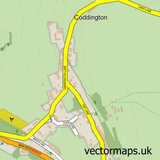 Street map sample of Crich Carr, Derbyshire
