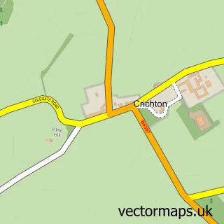 Street map sample of Crichton, Midlothian