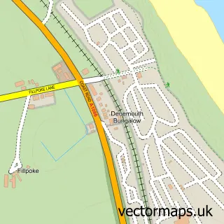 Street map sample of Crimdon, Durham