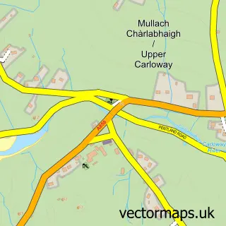 Street map sample of Càrlabhagh, Western Isles
