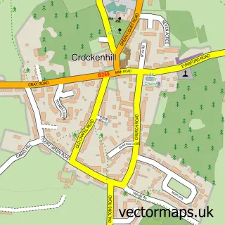 Street map sample of Crockenhill, Kent