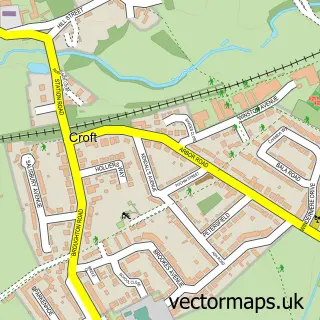 Street map sample of Croft, Leicestershire