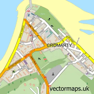 Street map sample of Cromarty, Ross and Cromarty