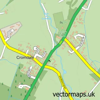 Street map sample of Cromdale, Inverness