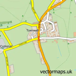 Street map sample of Cromhall, Gloucestershire
