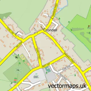 Street map sample of Crondall, Hampshire