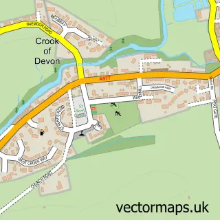 Street map sample of Crook of Devon, Perth and Kinross