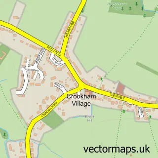 Street map sample of Crookham Village, Hampshire