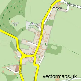 Street map sample of Cropton, North Yorkshire