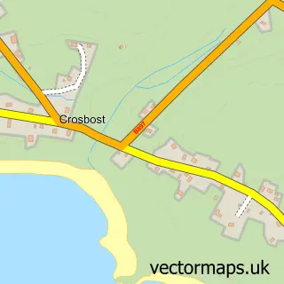 Street map sample of Crosabost, Western Isles