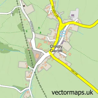 Street map sample of Crosby Garrett, Cumbria