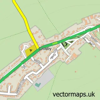 Street map sample of Crosby, Cumbria