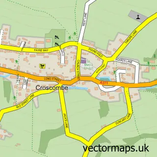 Street map sample of Croscombe, Somerset