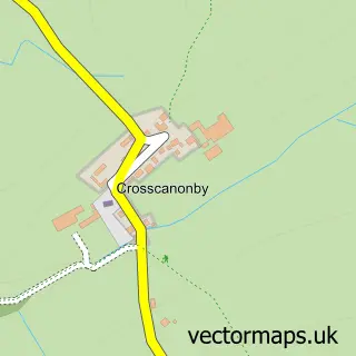 Street map sample of Crosscanonby, Cumbria