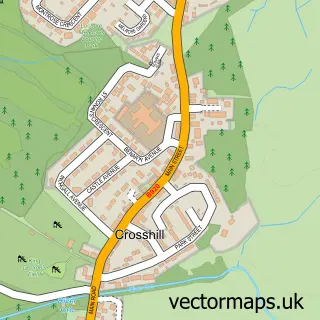 Street map sample of Crosshill, Fife