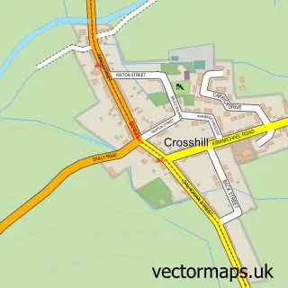Street map sample of Crosshill, Ayrshire and Arran