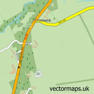 Street map sample of Crostwick, Norfolk