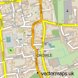 Street map sample of Crowle, Lincolnshire