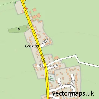Street map sample of Croxton, Norfolk