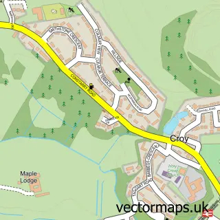 Street map sample of Croy, Dunbartonshire