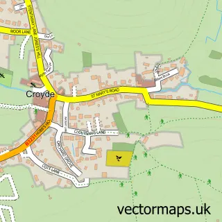 Street map sample of Croyde, Devon