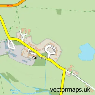 Street map sample of Cruckton, Shropshire