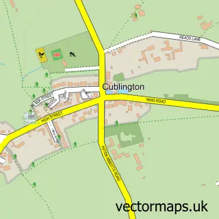 Street map sample of Cublington, Buckinghamshire