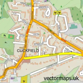 Street map sample of Cuckfield, West Sussex