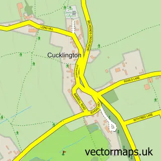 Street map sample of Cucklington, Somerset