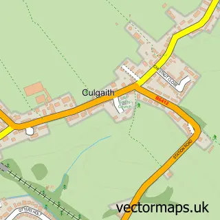 Street map sample of Culgaith, Cumbria