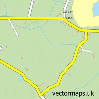Street map sample of Culkein, Sutherland