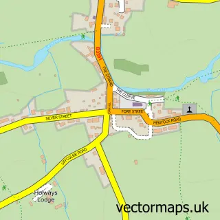 Street map sample of Culmstock, Devon