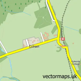 Street map sample of Culrain, Sutherland