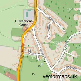 Street map sample of Culverstone Green, Kent