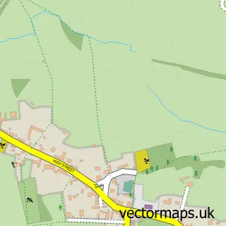 Street map sample of Culworth, Northamptonshire