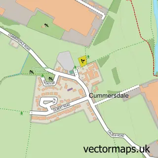 Street map sample of Cummersdale, Cumbria