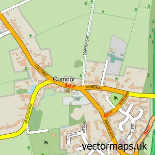 Street map sample of Cumnor, Oxfordshire