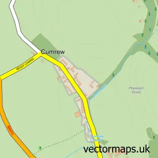 Street map sample of Cumrew, Cumbria