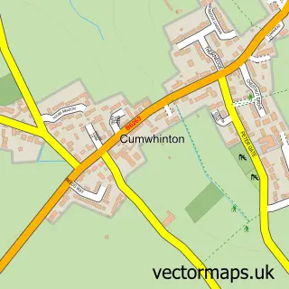 Street map sample of Cumwhinton, Cumbria