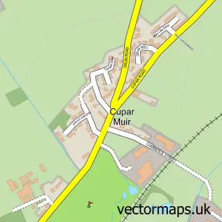 Street map sample of Cupar Muir, Fife