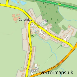 Street map sample of Curbridge, Oxfordshire