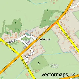 Street map sample of Curdridge, Hampshire