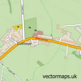 Street map sample of Cutthorpe, Derbyshire