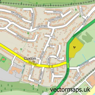 Street map sample of Cuxton, Kent