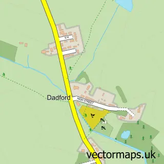 Street map sample of Dadford, Buckinghamshire
