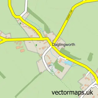 Street map sample of Daglingworth, Gloucestershire
