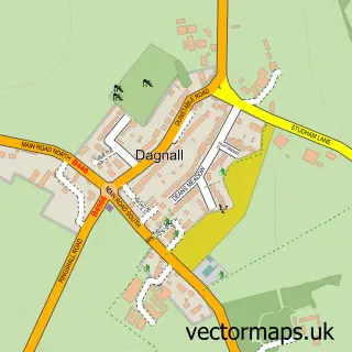 Street map sample of Dagnall, Buckinghamshire